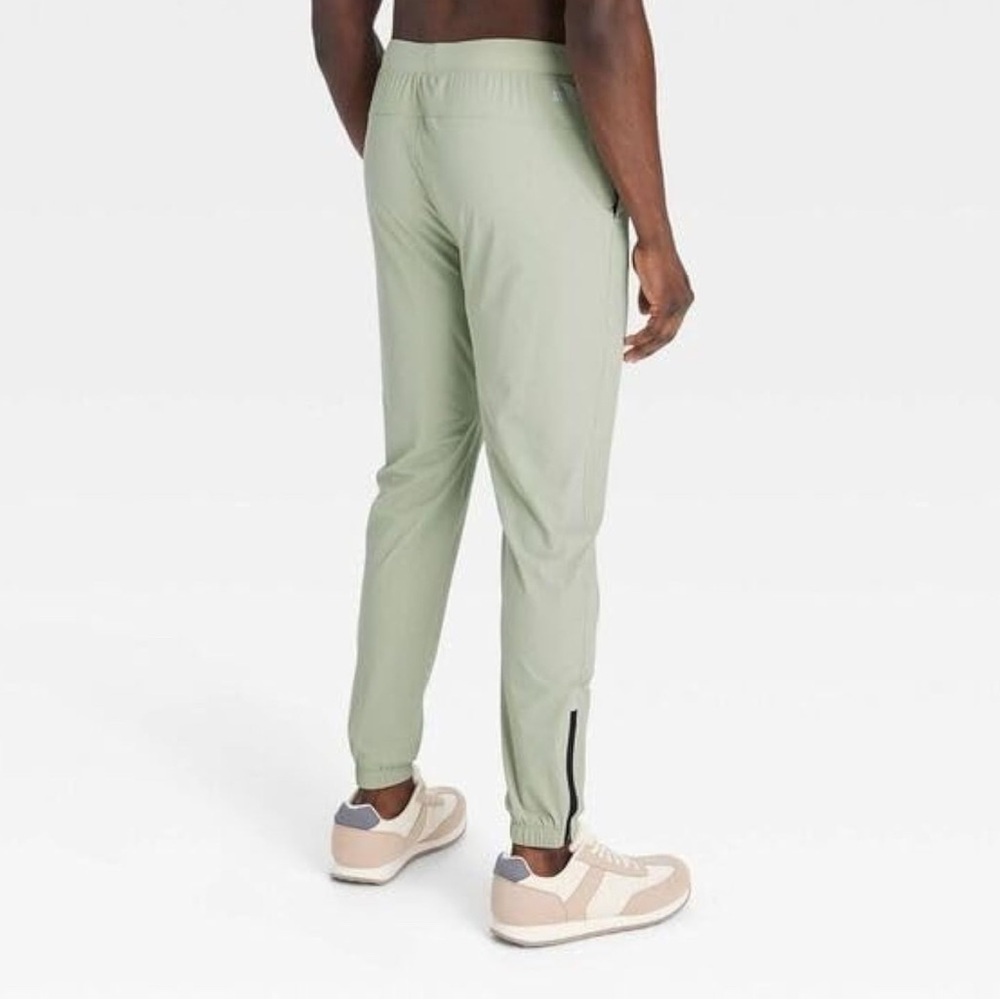 All In Motion - Mens Lightweight Tricot Jogger Pants - light green Size…